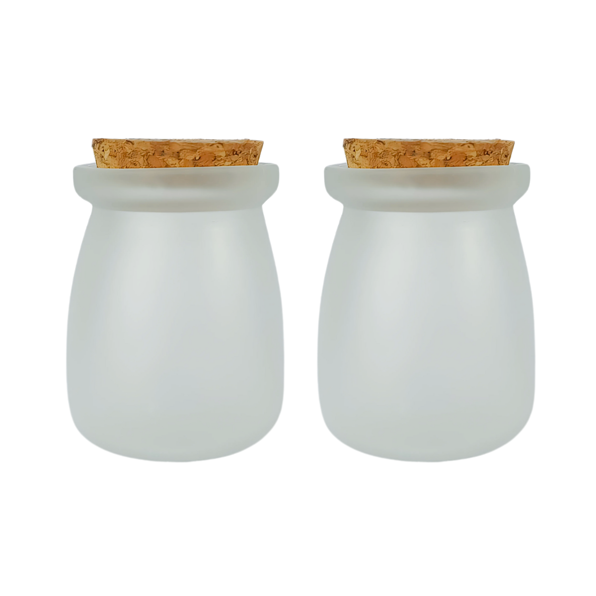 Vaso Vela Vidrio Esmerilado Con Tapa Corcho | 100ml — vista 3