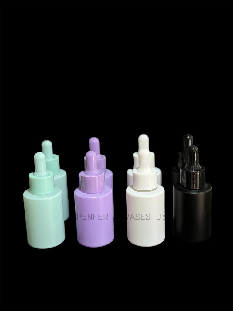 Gotero Vidrio 30ml colores Lila/Verde/Negro/Blanco — vista 2