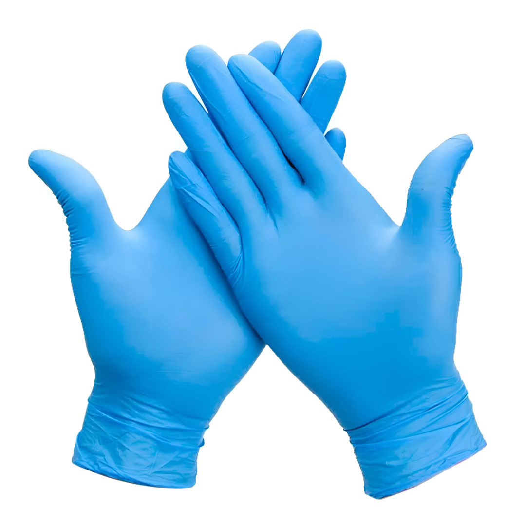 Guantes de Nitrilo Descartables AZUL/NEGRO x100 — vista 3