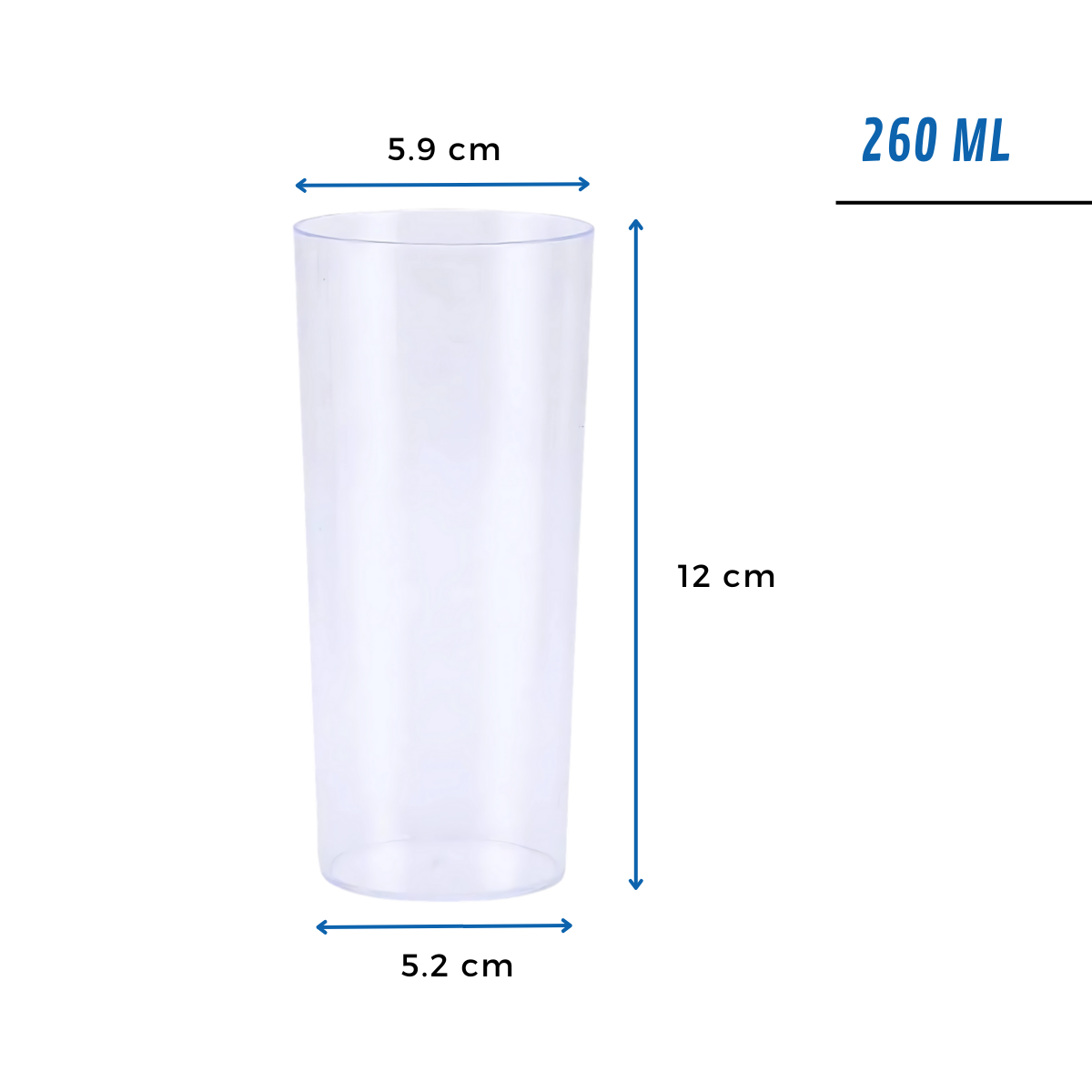 Vaso Acrílico | Plástico Rígido | 260ml — vista 3