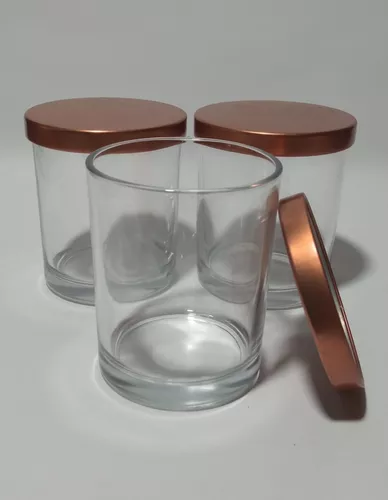 Vaso Vidrio 200ml Tapa De Metal — vista 2