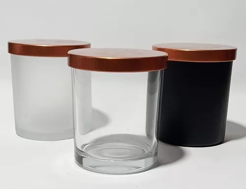 Vaso Vidrio 200ml Tapa De Metal — vista 3