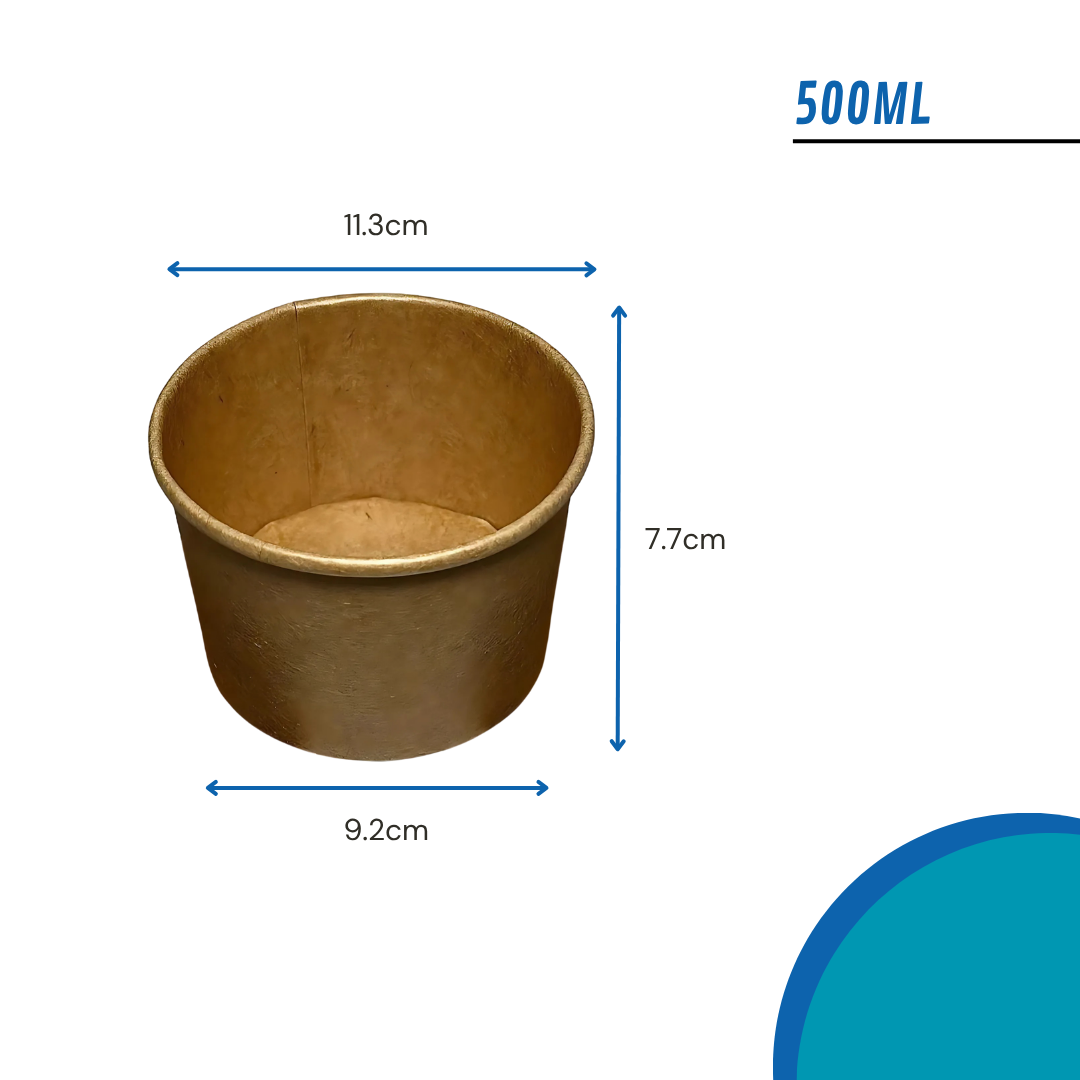Bowl Polipapel Kraft Con Tapa 500ml — vista 4